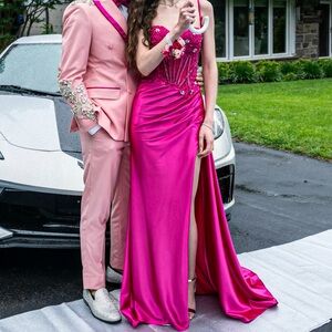 Pink Corset Prom Dress